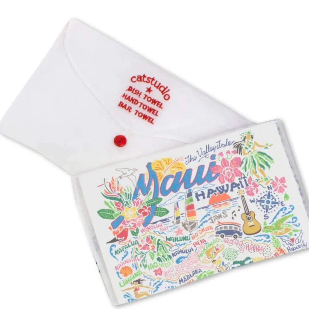 Catstudio Maui Hawaii Decorative Kitchen Towel - Multicolor